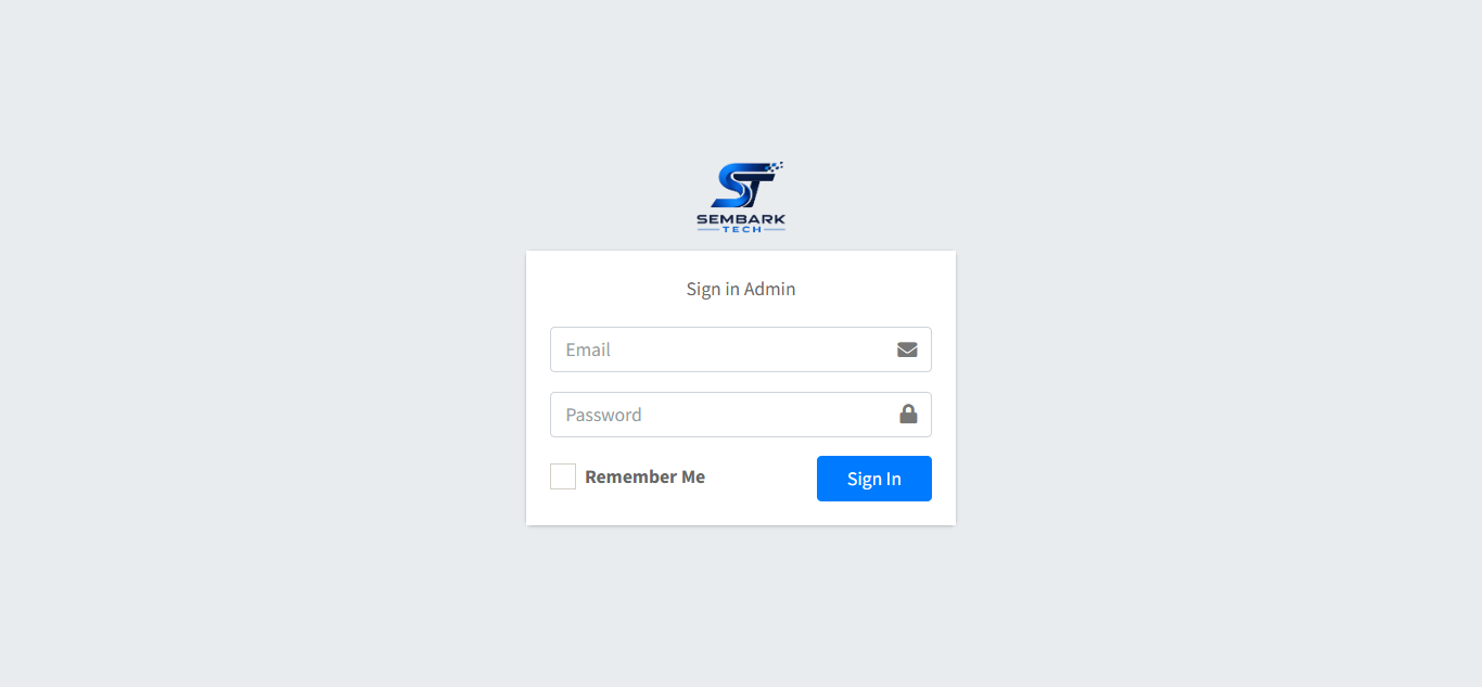 Login page